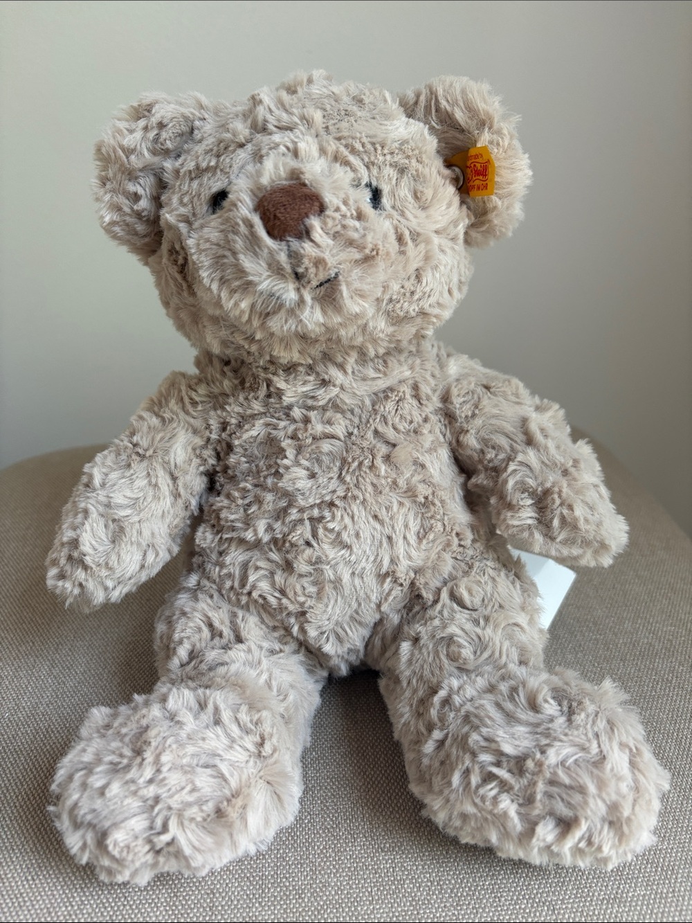 New! Steiff Cuddly Friend Honey Grey Plush Teddy Bear 12 Inches